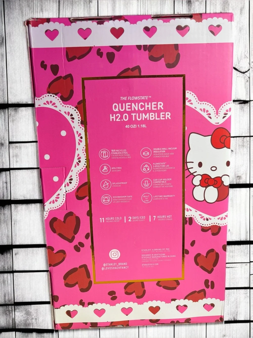 Hello Kitty Special Edition Stanley Tumbler (40 oz) Pink, Gift Box, NIB. - Picture 6 of 8